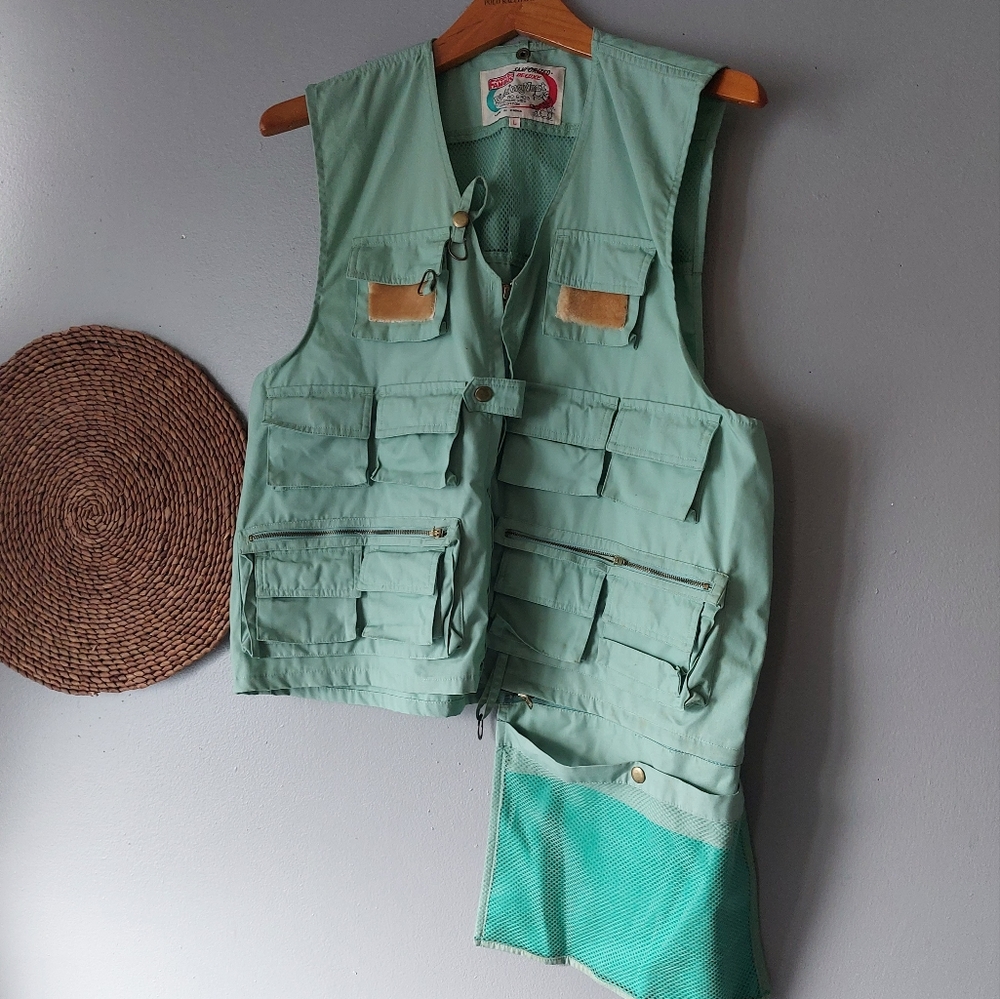 Vintage World Famous Sanforized utility fishing vest Size L
